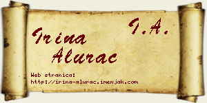 Irina Alurac vizit kartica